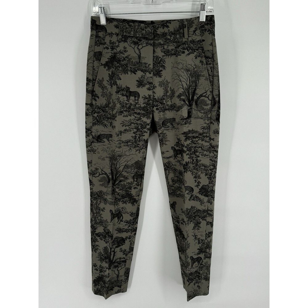 Cambio Toile Safari Pants‎ 29 Inch Waist Gray And Black Leopard - Picture 7 of 7